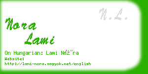 nora lami business card